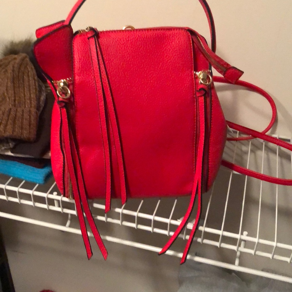 Lil red leather backpack